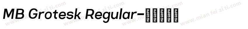 MB Grotesk Regular字体转换